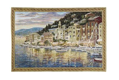 Portofino Sunset Loom Woven Tapestry - 90 x 134 cm (2′11" × 4′5") - Requires Rod Size 3 - Last Piece Remaining!