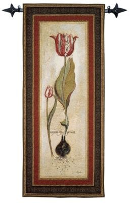 Tulips II Loom Woven Tapestry - 133 x 68 cm (4'4" x 2'3") - Requires Rod Size 2