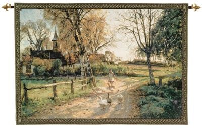 The Goose Girl Loom Woven Tapestry - 2 Sizes Available
