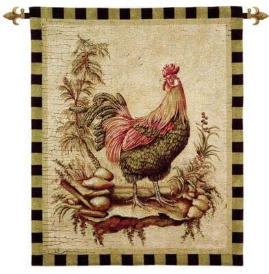 Cockerel I Loom Woven Tapestry - 102 x 87 cm (3'4" x 2'10") - Requires Rod Size 2