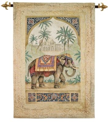 Exotic Elephant I Loom Woven Tapestry - 132 x 94 cm (4'4" x 3'1") - Requires Rod Size 2