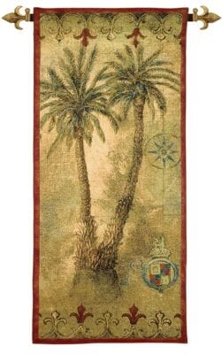 Tropical Palms Loom Woven Tapestry - 134 x 61 cm (4'5" x 2'0") - Requires Rod Size 2