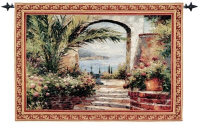 Seaview Arch Loom Woven Tapestry - 95 x 134 cm (3'1 x 4'5") - Requires Rod Size 3