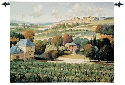 Vineyards of Provence Loom Woven Tapestry - 104 x 134 cm (3'5" x 4'5") - Requires Rod Size 3