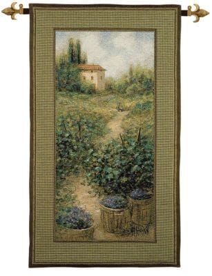 Vineyard I Loom Woven Tapestry - 114 x 65 cm (3'9" x 2'2") - Requires Rod Size 2