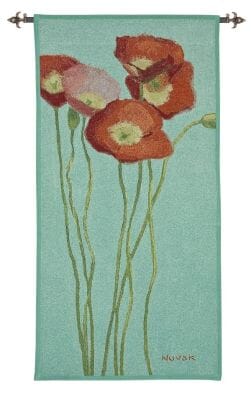 Tall Poppies Loom Woven Tapestry - 122x63cm (4'0"x2'1") - Requires Rod Size 2