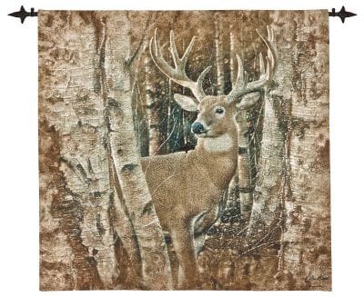 Woodland Buck Loom Woven Tapestry - 126 x 132 cm (4'2" x 4'4") - Requires Rod Size 3