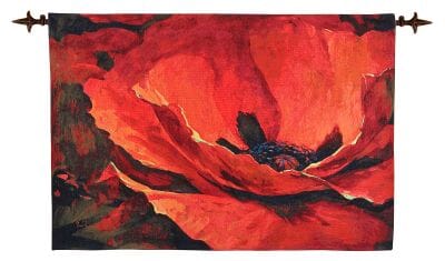 Grand Poppy Loom Woven Tapestry - 94 x 140 cm (3'1" x 4'7") - Requires Rod Size 4