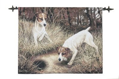 Jack Russells Loom Woven Tapestry - 66 x 82 cm (2'2" x 2'8") - Requires Rod Size 2