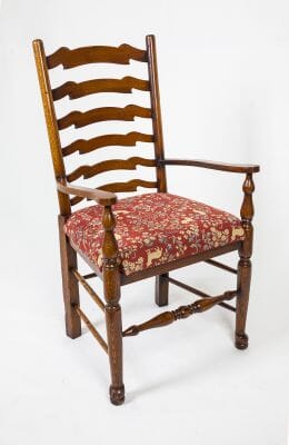 Ladderback Oak Carver with Tapestry Seat - 2 pcs remaining!