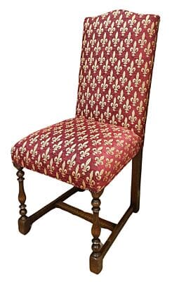 Fleur de Lys Upholstered Sidechair - Last Piece Remaining!