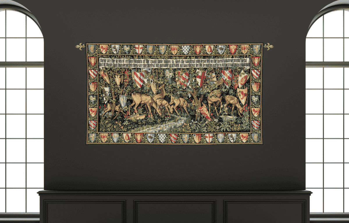 Tenture Murale Tissée Paysage Cerf - Charlotte Home Furnishings - 26x47 Pouces