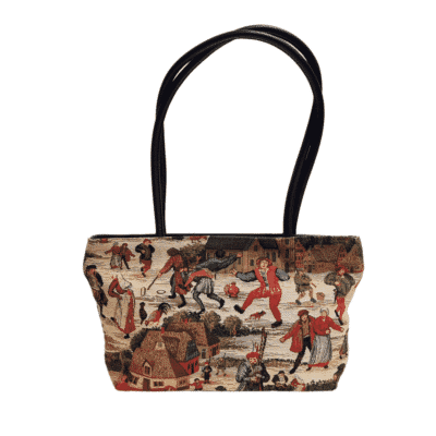 Brueghel Scene Tapestry Bag - 30 x 17 x 9cm