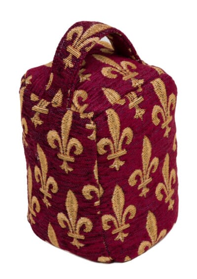 Fleur de Lys-Burgundy Tapestry Doorstop