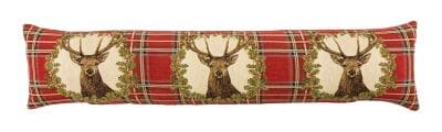 Stag Red Tartan Draught Excluder - 90x20 cm (36"x9")