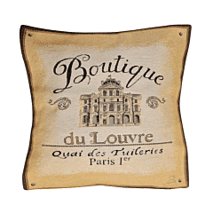 Boutique du Louvre Tapestry Cushion with Feather Filler - 46x46cm (18"x18") - Last Three Pieces Remaining!