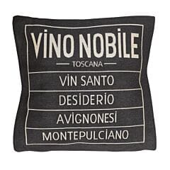 Tuscan Wine Label Tapestry Cushion with Feather Filler - 46x46cm (18"x18") - Last Piece Remaining!