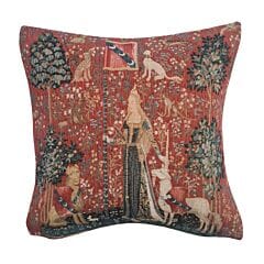 The Lady & Unicorn - Touch Tapestry Cushion with Feather Filler - 46x46cm (18"x18") - Last Piece Remaining!