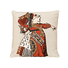 The Queen of Hearts Tapestry Cushion - 33x33cm (13"x13")