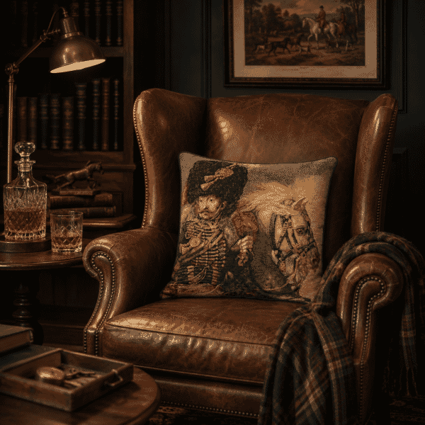 The Cavalier Tapestry Cushion - 46x46cm (18