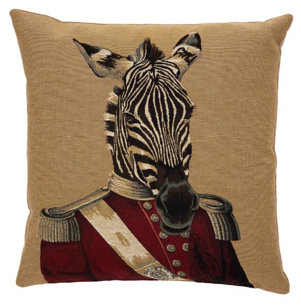 	Sergeant Zebra Tapestry Cushion - 46x46cm (18