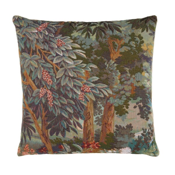 Pair of Verdure Trees & Bush Woolblend Tapestry Cushions with Feather Filler - 46x46cm - Save £25