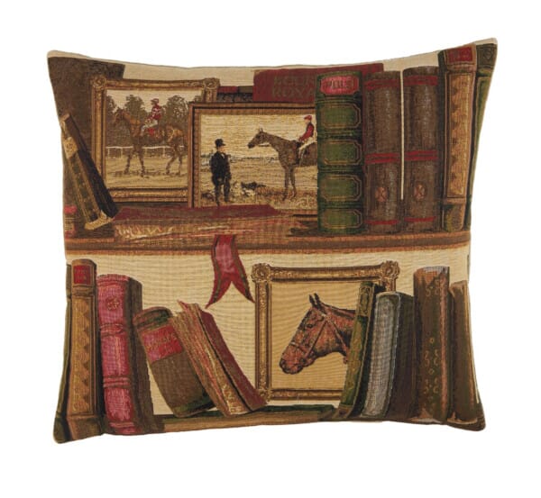 Equestrian Library Tapestry Cushion - 38x46cm (15