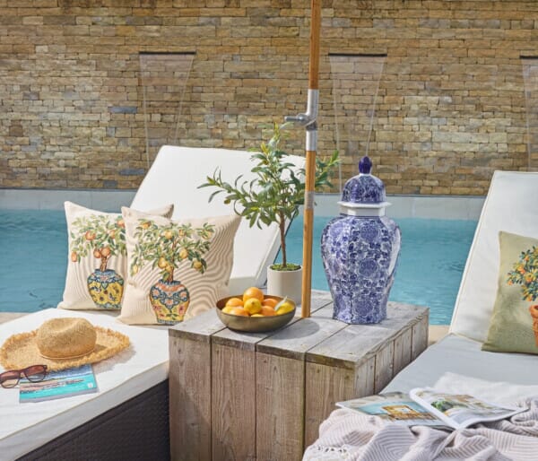 Orange Tree Vase Tapestry Cushion - 46x46cm (18