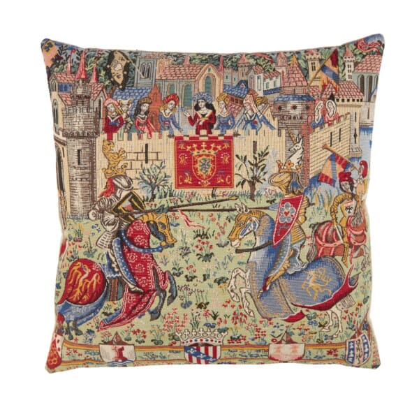 Jousting at Camelot Tapestry Cushion - 55 x 55cm