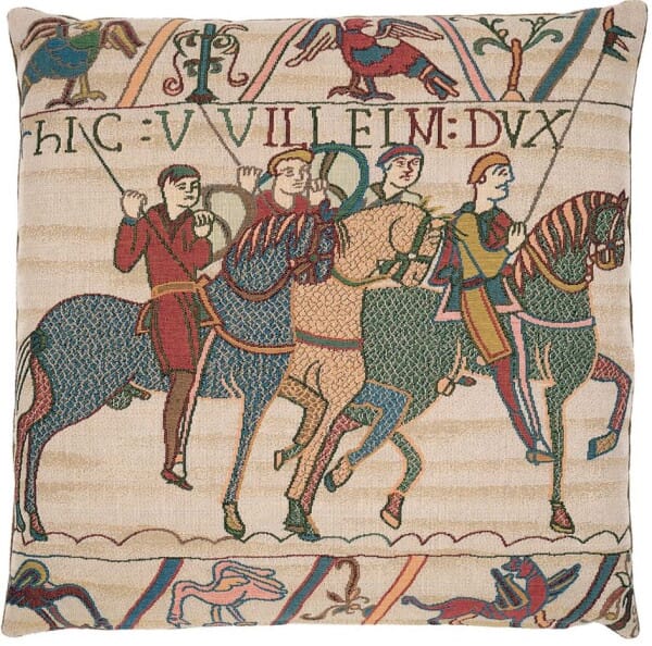 Bayeux Cavalry Tapestry Cushion - 46x46cm (18