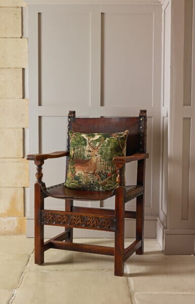 Forest Deer Tapestry Cushion - 46x46cm (18