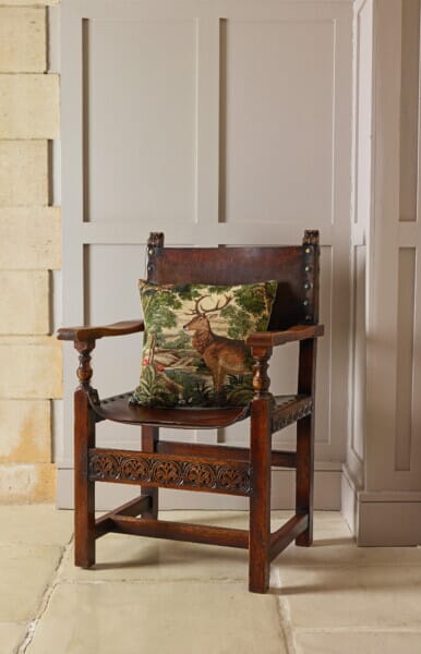 Forest Stag Tapestry Cushion - 46x46cm (18