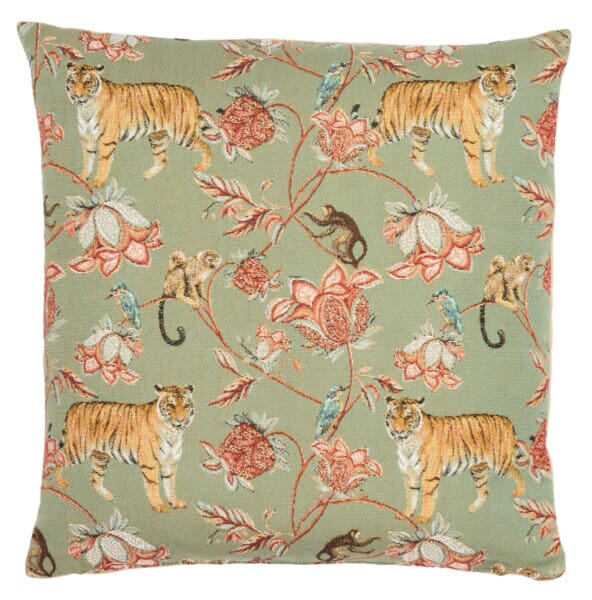 Tropical Tigers Tapestry Cushion - 46x46cm (18