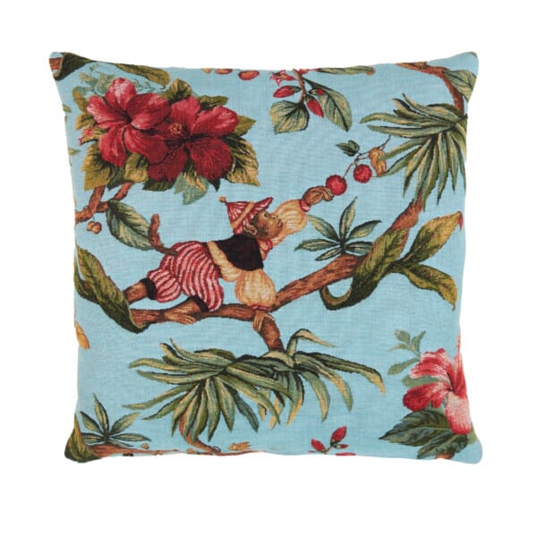 Tropical Monkey Red Tapestry Cushion - 46x46cm (18