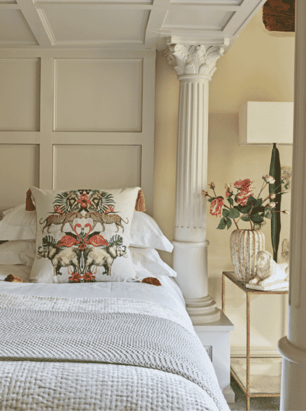 Exotic Animals Cushion with Gold Tassels- 60x60cm (24