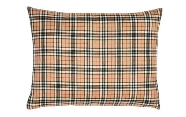 Scottish Tartan Beige Cushion with Velvet back - 33x46cm (15