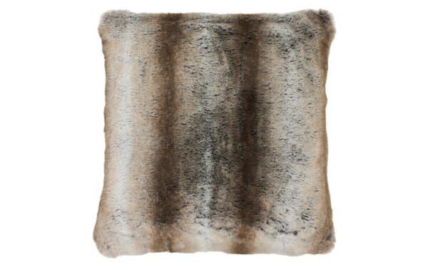 Stag Faux Fur Cushion with Linen back - 55x55cm (22