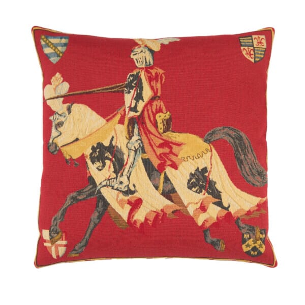 Jousting Knight II Tapestry Cushion - 46 x 46cm