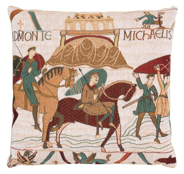 Bayeux St. Michael’s Mount Tapestry Cushion - 46 x 46cm
