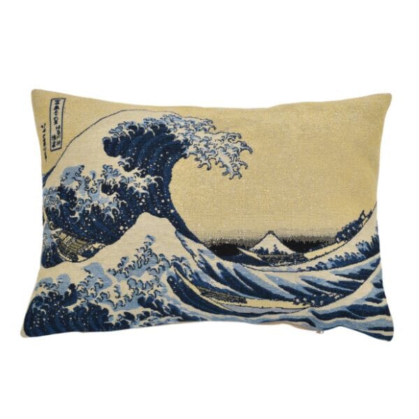 The Great Wave by Hokusai Tapestry Cushion - 33x46cm (15
