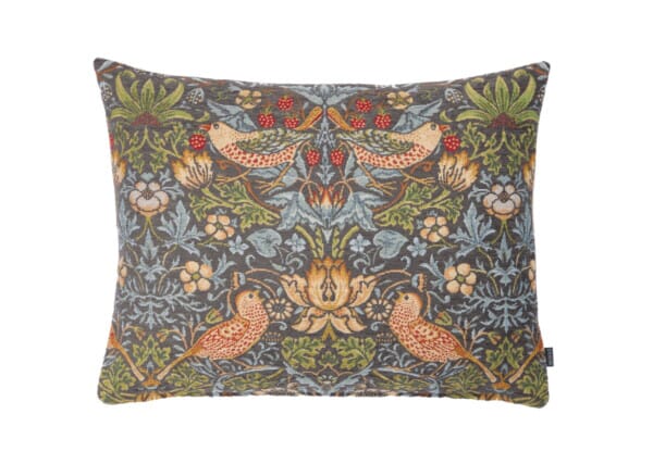 Strawberry Thief Slate Tapestry Cushion - 33x46cm (15