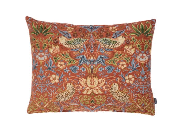 Strawberry Thief Rust Tapestry Cushion - 33x46cm (15