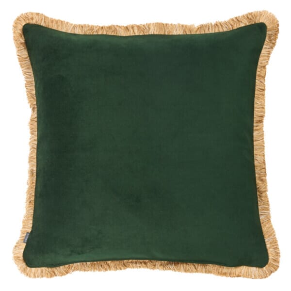 Verdure Royale Cushion with Gold Fringe - 58x58cm (23