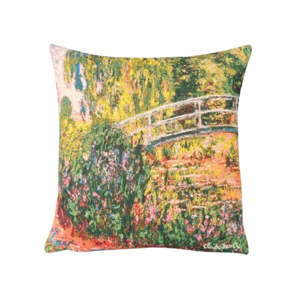 Japanese Bridge by Monet Tapestry Cushion - 46x46cm (18