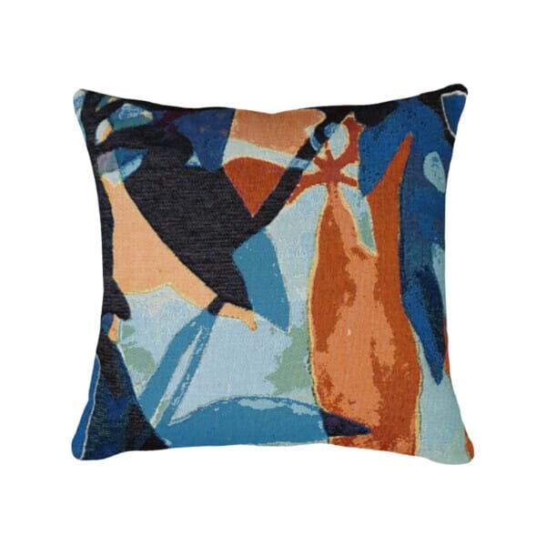 Jardin Bleu II by Galamez Tapestry Cushion - 46x46cm (18