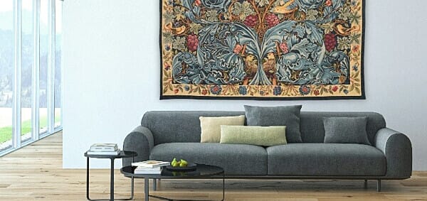 Vine & Acanthus Loom Woven Tapestry - 175 x 264 cm (5'9