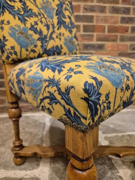 William & Mary Anemone Upholstered Sidechair - Last Piece Remaining!