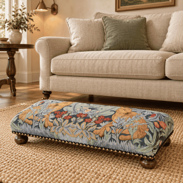 Morris Hares Long Footstool