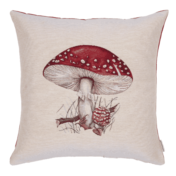 Forest Mushroom Woven Cushion - 42x42cm (17