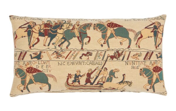 Bayeux Tapestry Cushion with Feather Filler - 33x60cm